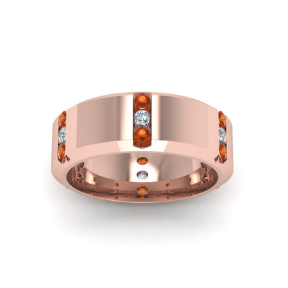 Channel Set 3 Stone Mens Anniversary Ring Fascinating Diamonds