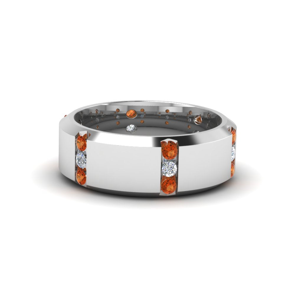 Channel Set 3 Stone Mens Anniversary Ring Fascinating Diamonds