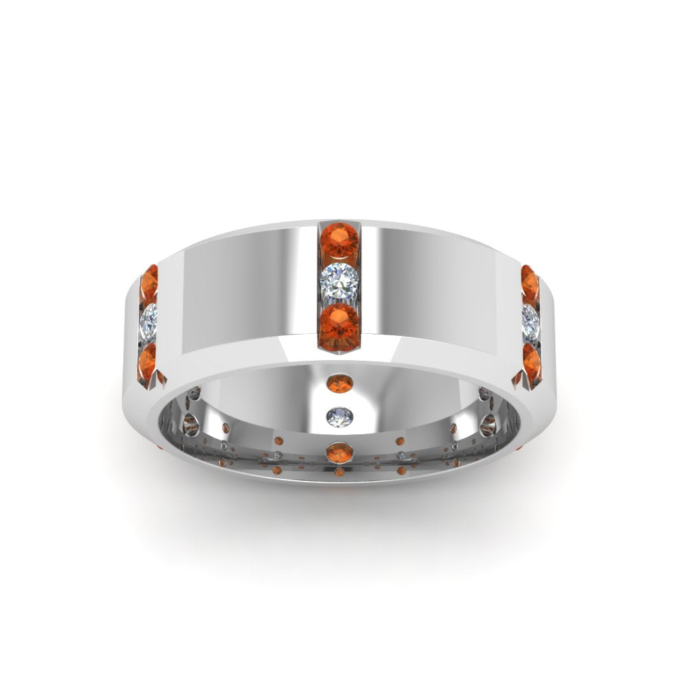 Channel Set 3 Stone Mens Anniversary Ring Fascinating Diamonds