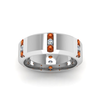 Channel Set 3 Stone Mens Anniversary Ring Fascinating Diamonds