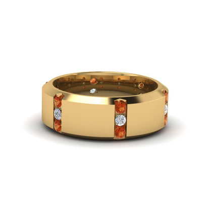 Channel Set 3 Stone Mens Anniversary Ring Fascinating Diamonds