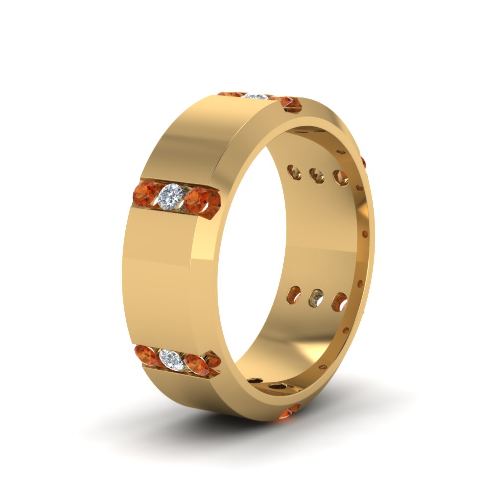 Channel Set 3 Stone Mens Anniversary Ring Fascinating Diamonds
