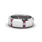 Channel Set 3 Stone Mens Anniversary Ring Fascinating Diamonds