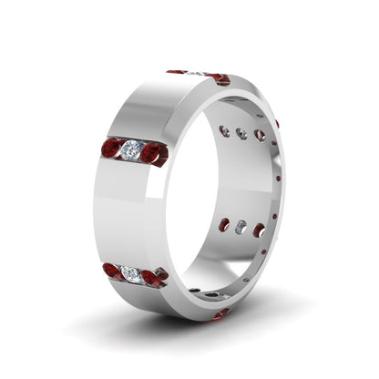Channel Set 3 Stone Mens Anniversary Ring Fascinating Diamonds
