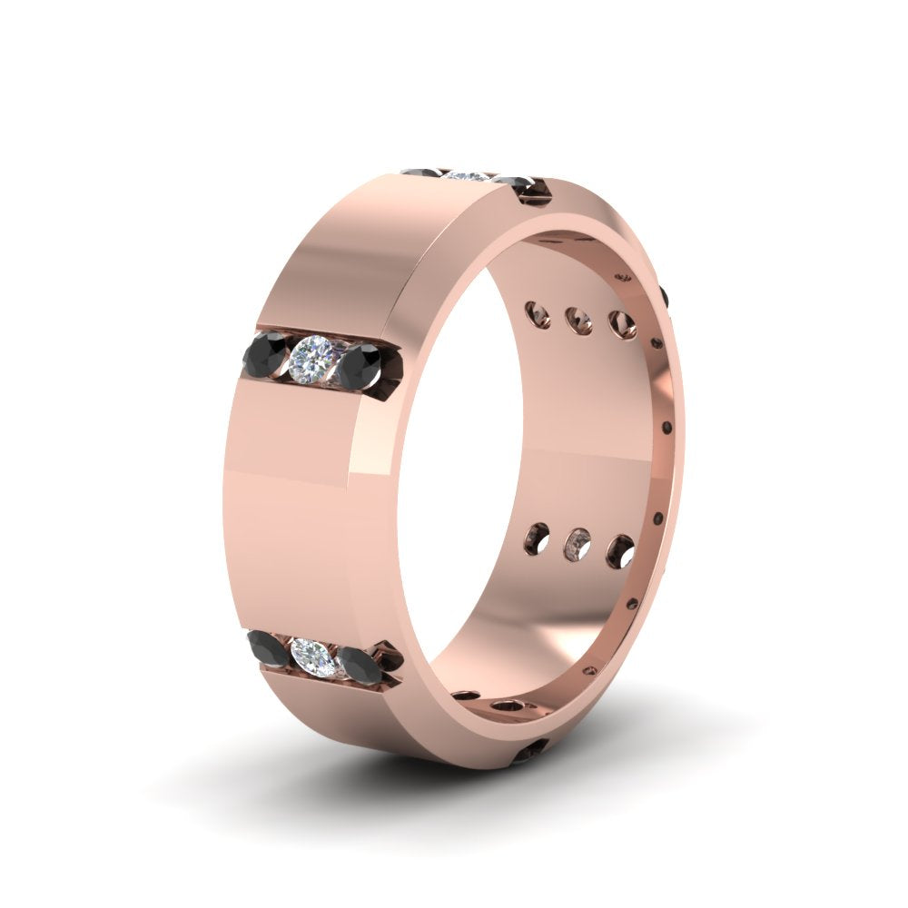 Channel Set 3 Stone Mens Anniversary Ring Fascinating Diamonds