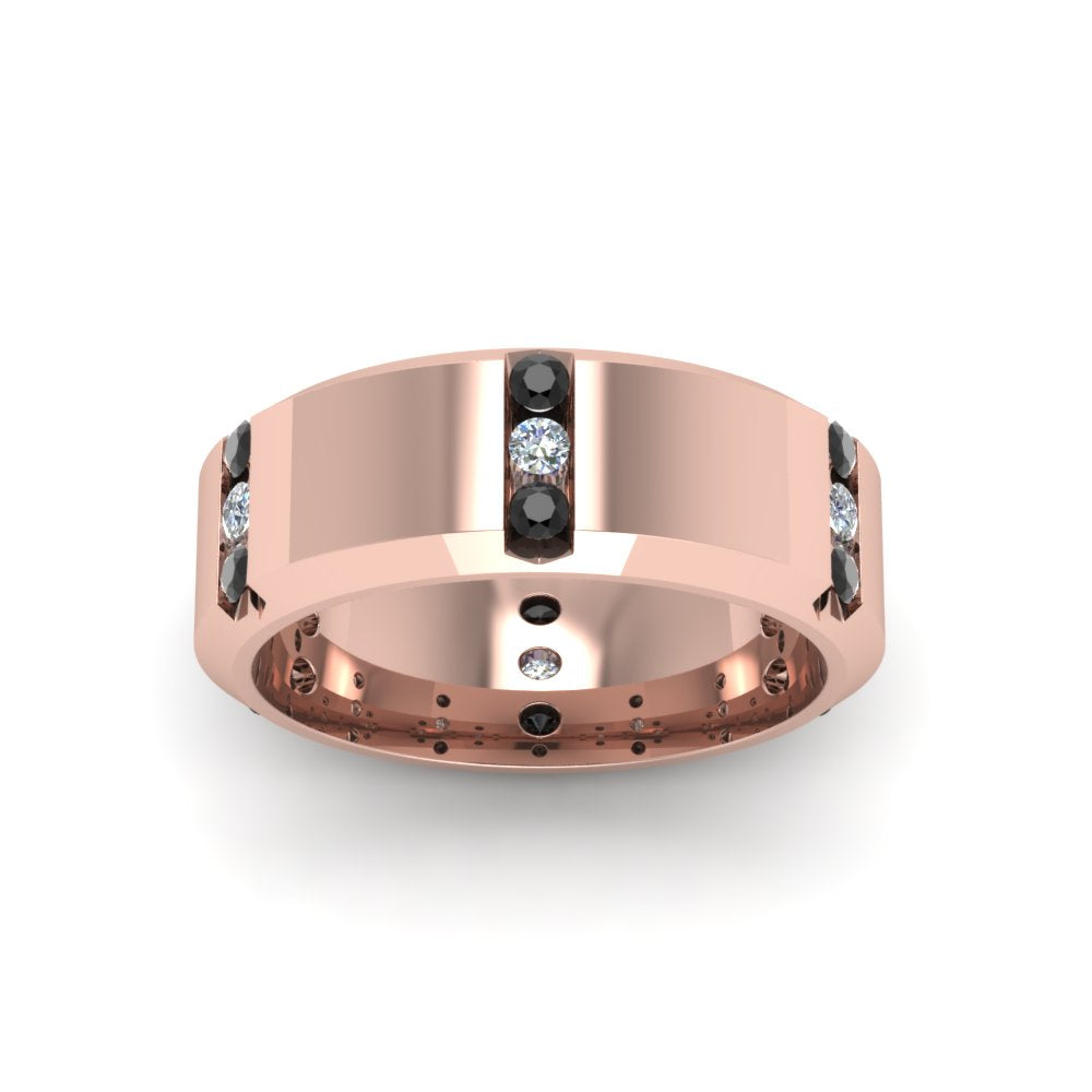 Channel Set 3 Stone Mens Anniversary Ring Fascinating Diamonds