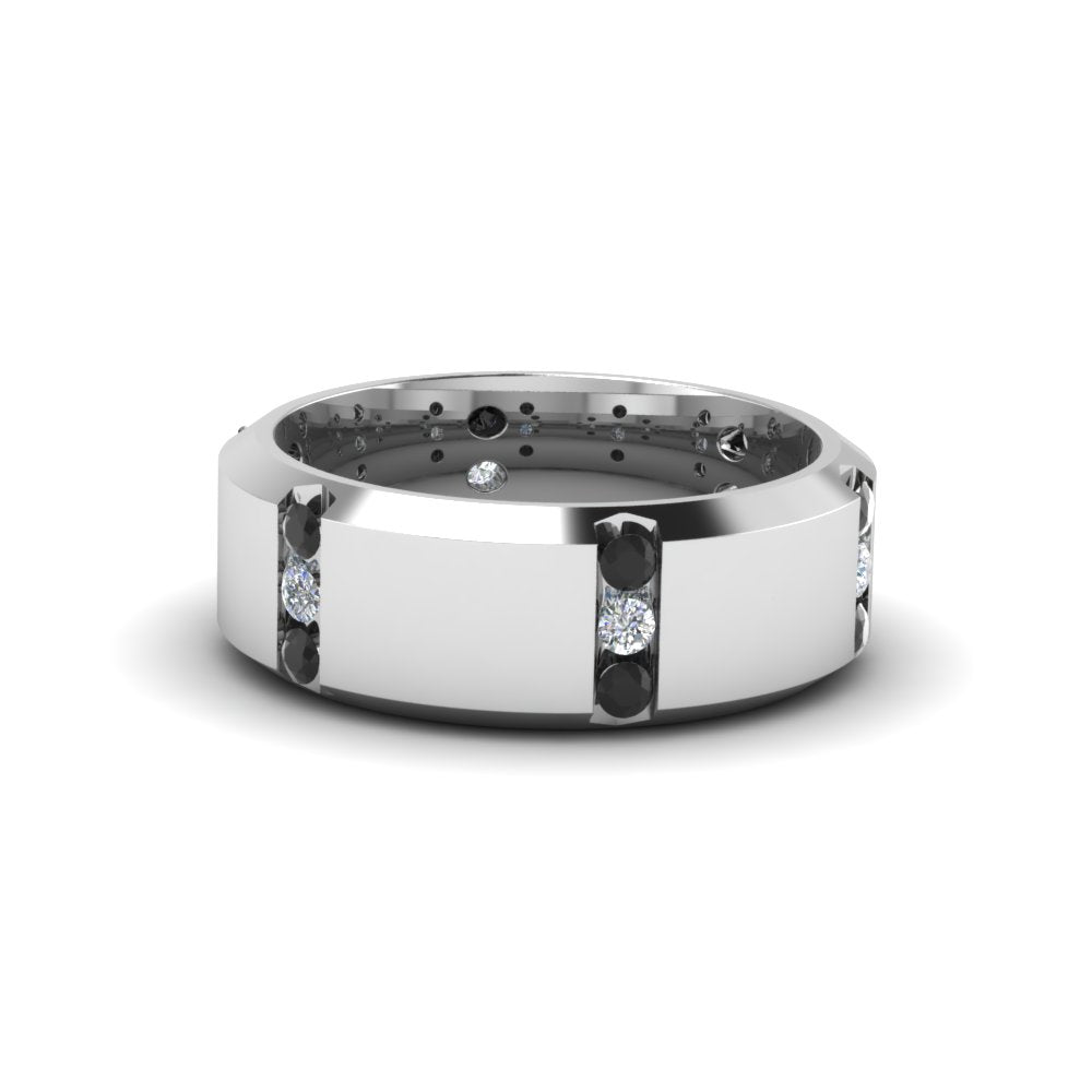 Channel Set 3 Stone Mens Anniversary Ring Fascinating Diamonds