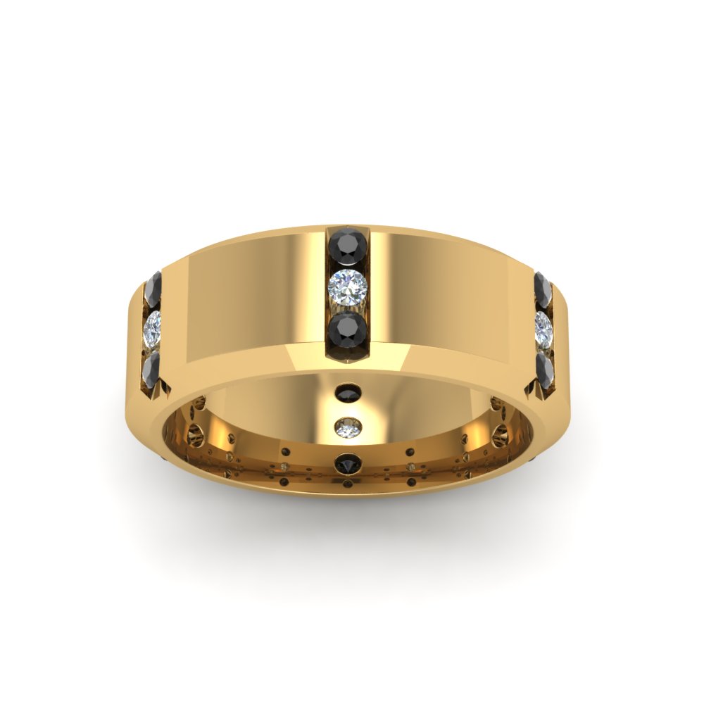 Channel Set 3 Stone Mens Anniversary Ring Fascinating Diamonds