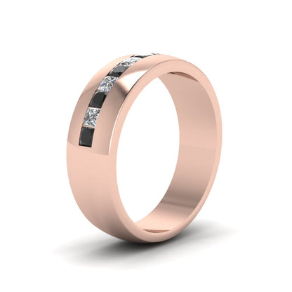 Mens Channel Set Square Wedding Ring Fascinating Diamonds