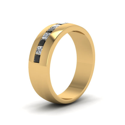 Mens Channel Set Square Wedding Ring Fascinating Diamonds