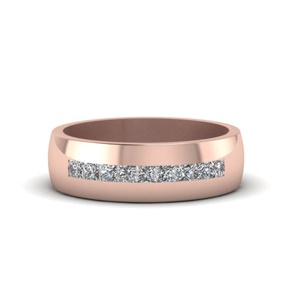 Mens Channel Set Square Wedding Ring Fascinating Diamonds