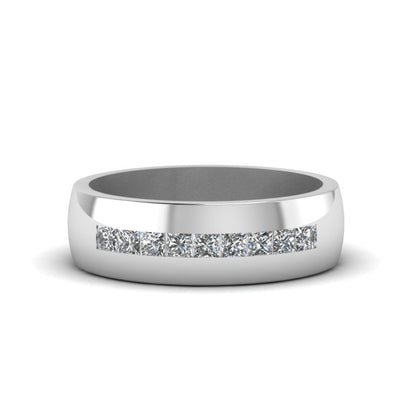 Mens Channel Set Square Wedding Ring Fascinating Diamonds
