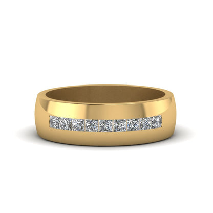 Mens Channel Set Square Wedding Ring Fascinating Diamonds