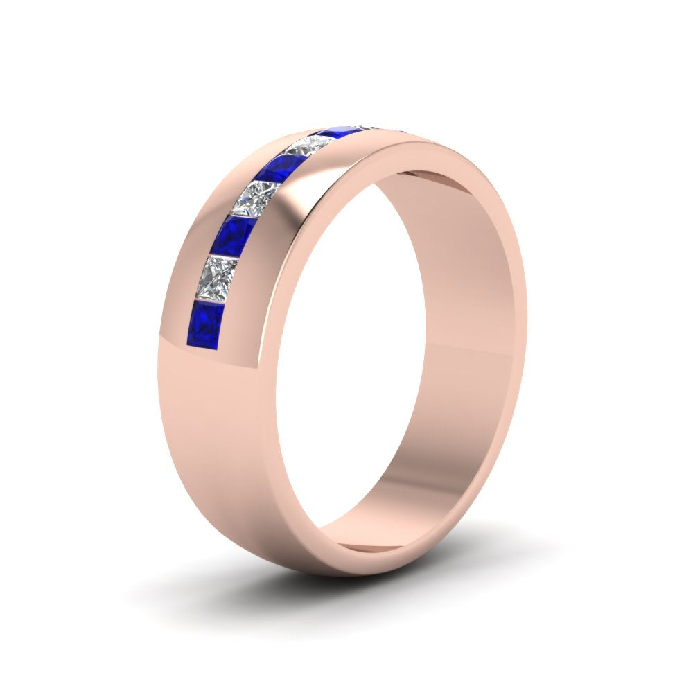 Mens Channel Set Square Wedding Ring Fascinating Diamonds
