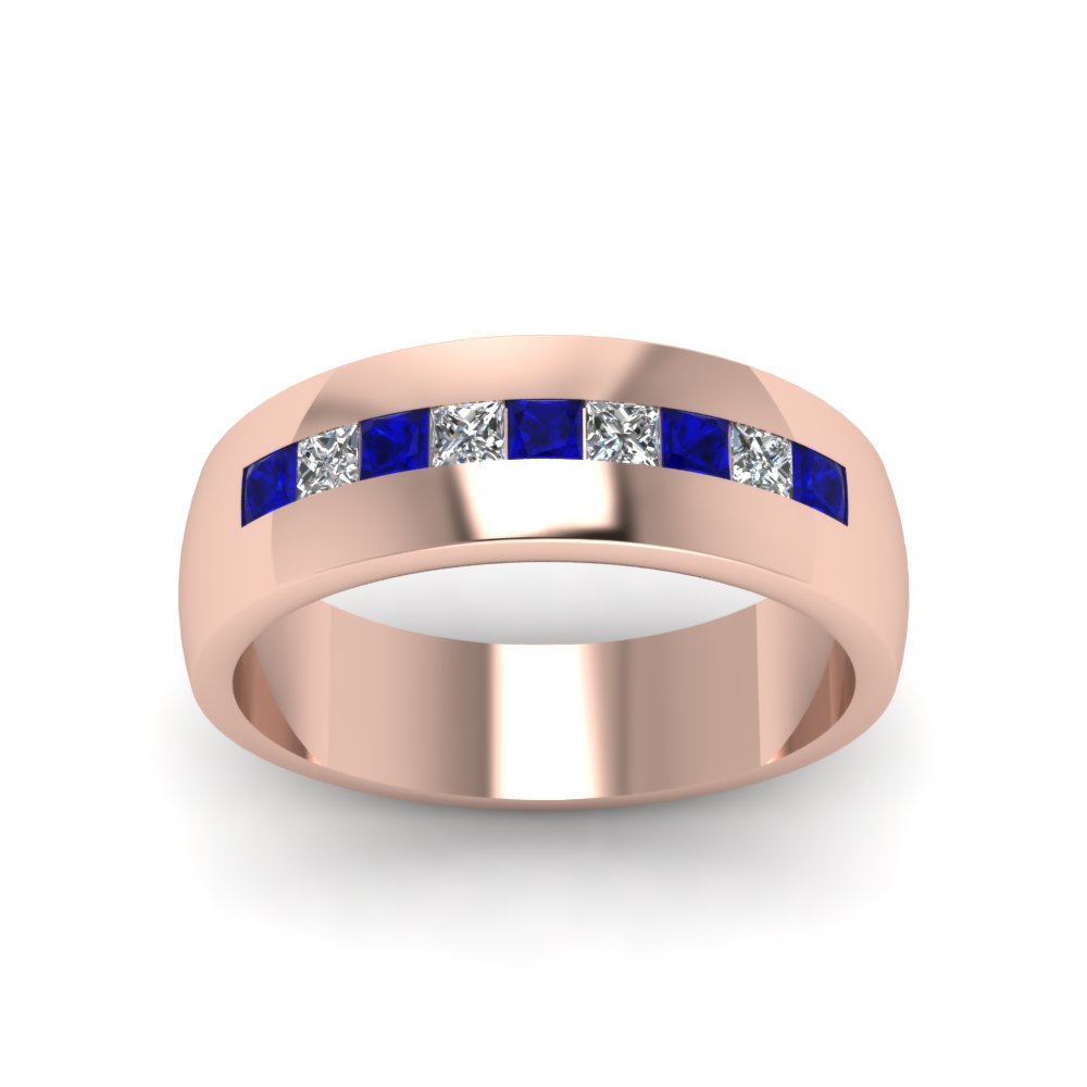 Mens Channel Set Square Wedding Ring Fascinating Diamonds
