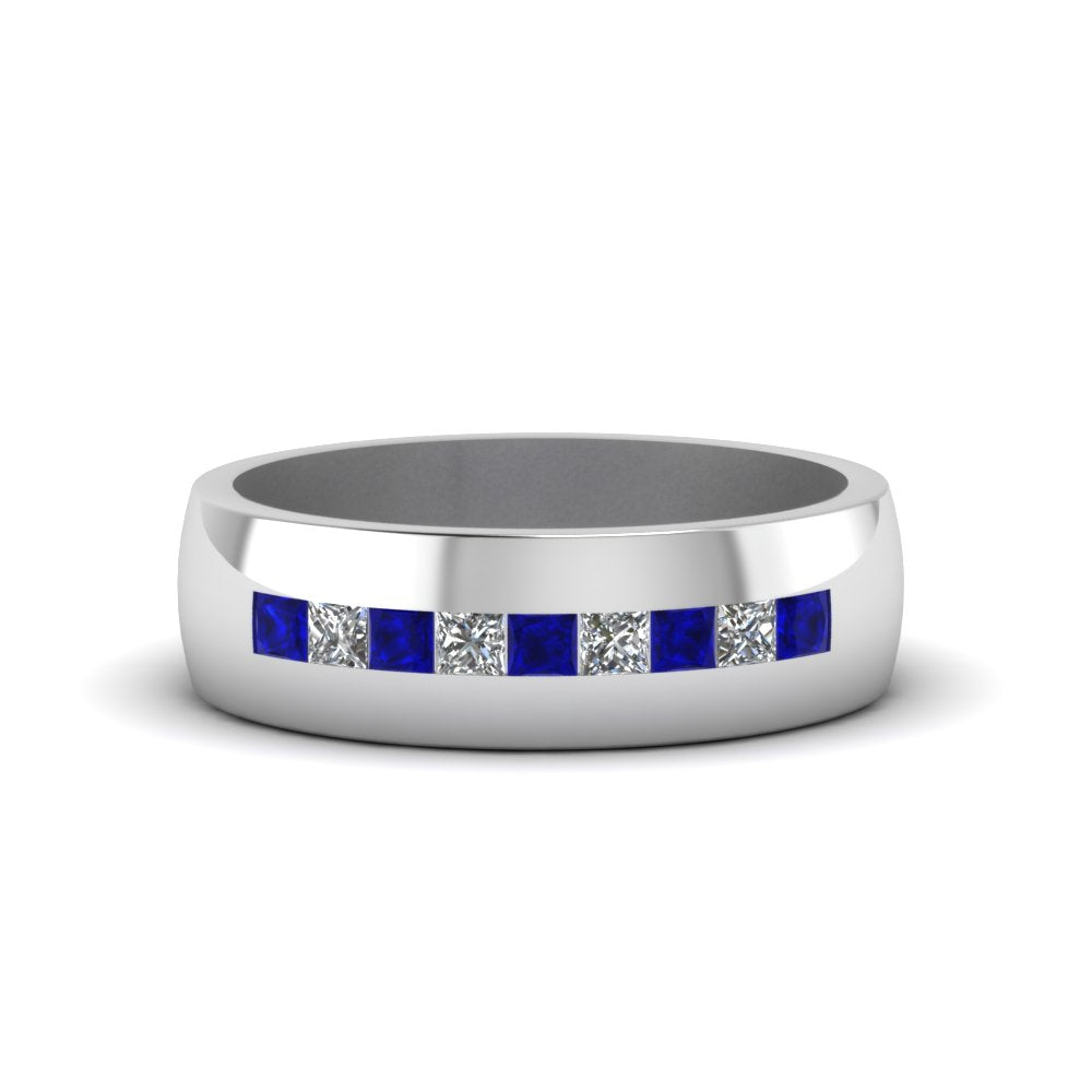 Mens Channel Set Square Wedding Ring Fascinating Diamonds