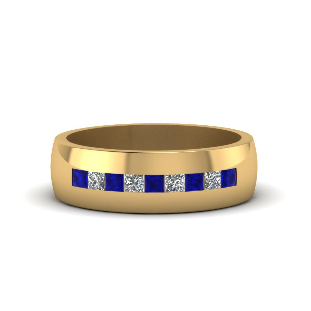 Mens Channel Set Square Wedding Ring Fascinating Diamonds