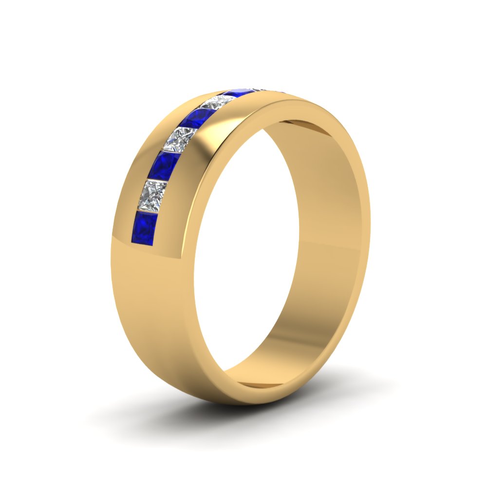 Mens Channel Set Square Wedding Ring Fascinating Diamonds