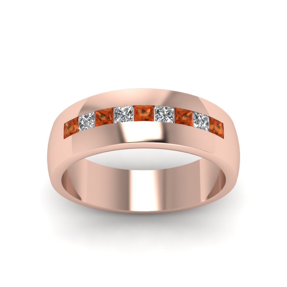 Mens Channel Set Square Wedding Ring Fascinating Diamonds