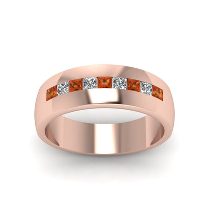 Mens Channel Set Square Wedding Ring Fascinating Diamonds