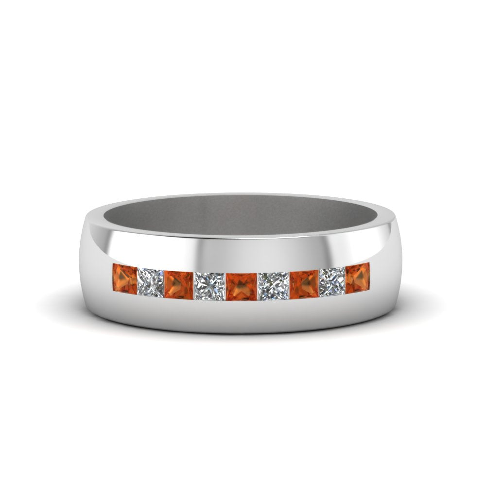 Mens Channel Set Square Wedding Ring Fascinating Diamonds
