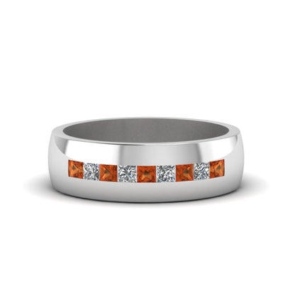 Mens Channel Set Square Wedding Ring Fascinating Diamonds