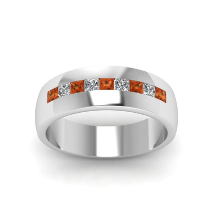 Mens Channel Set Square Wedding Ring Fascinating Diamonds