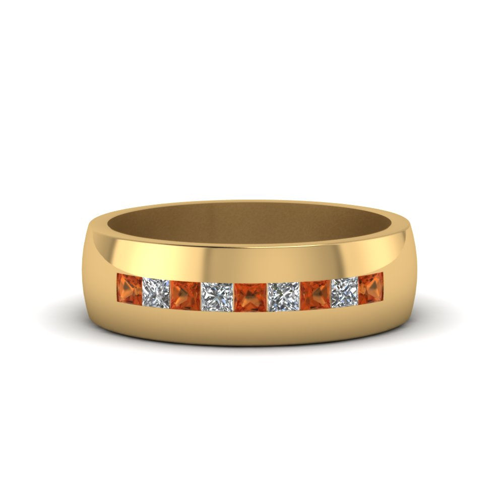 Mens Channel Set Square Wedding Ring Fascinating Diamonds