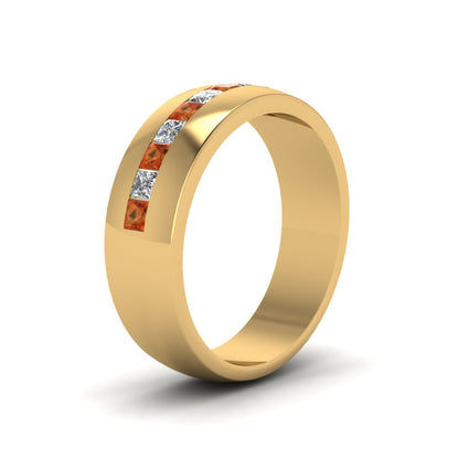 Mens Channel Set Square Wedding Ring Fascinating Diamonds