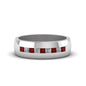 Mens Channel Set Square Wedding Ring Fascinating Diamonds