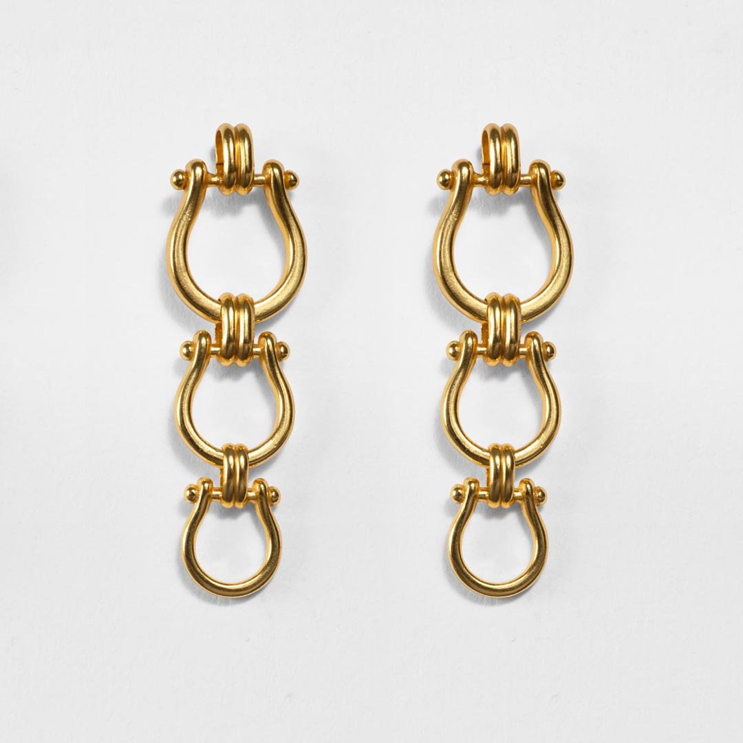 Chapelle - Horseshoe Link Equestrian Bracelet in Gold Urban-Equestrian