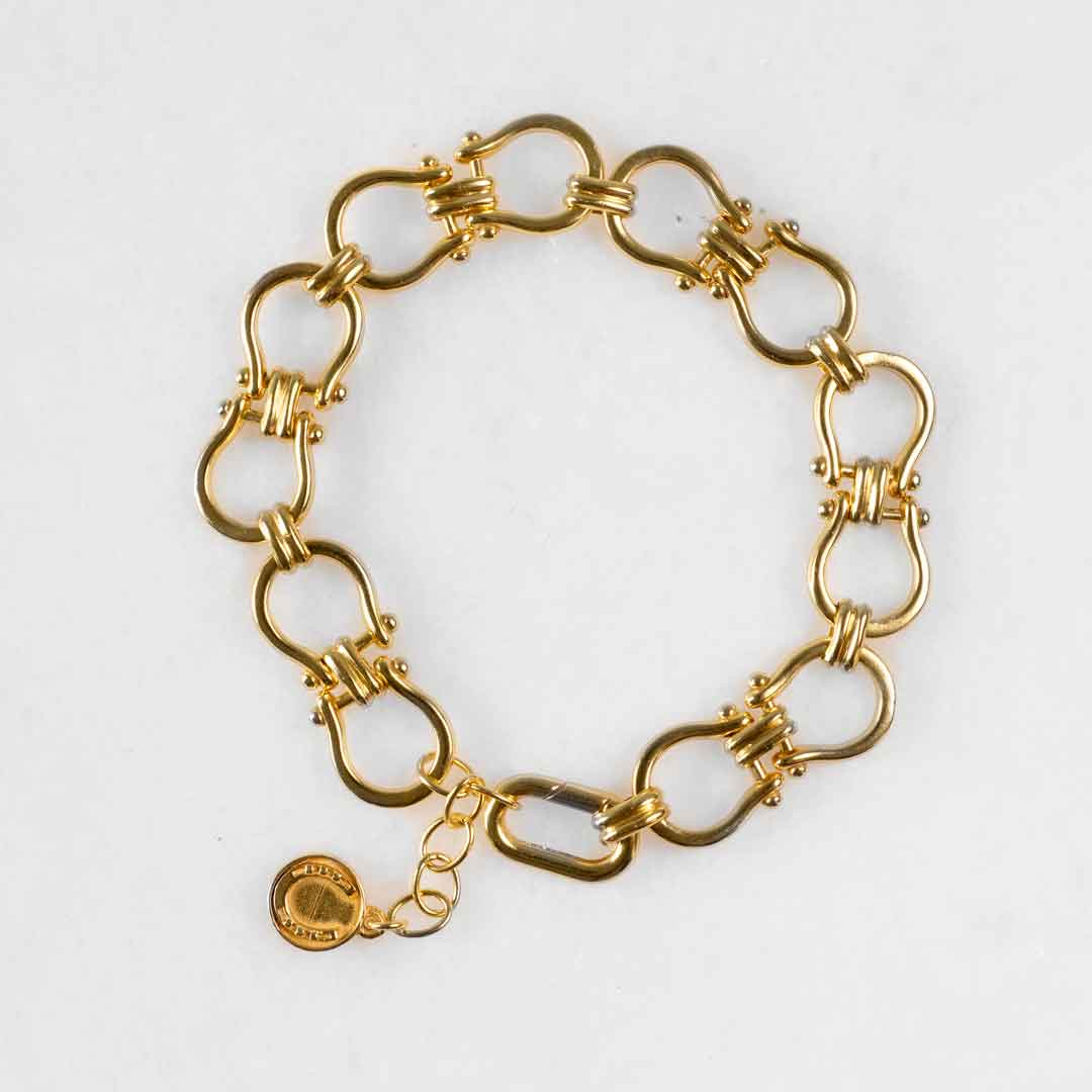 Chapelle - Horseshoe Link Equestrian Bracelet in Gold Urban-Equestrian