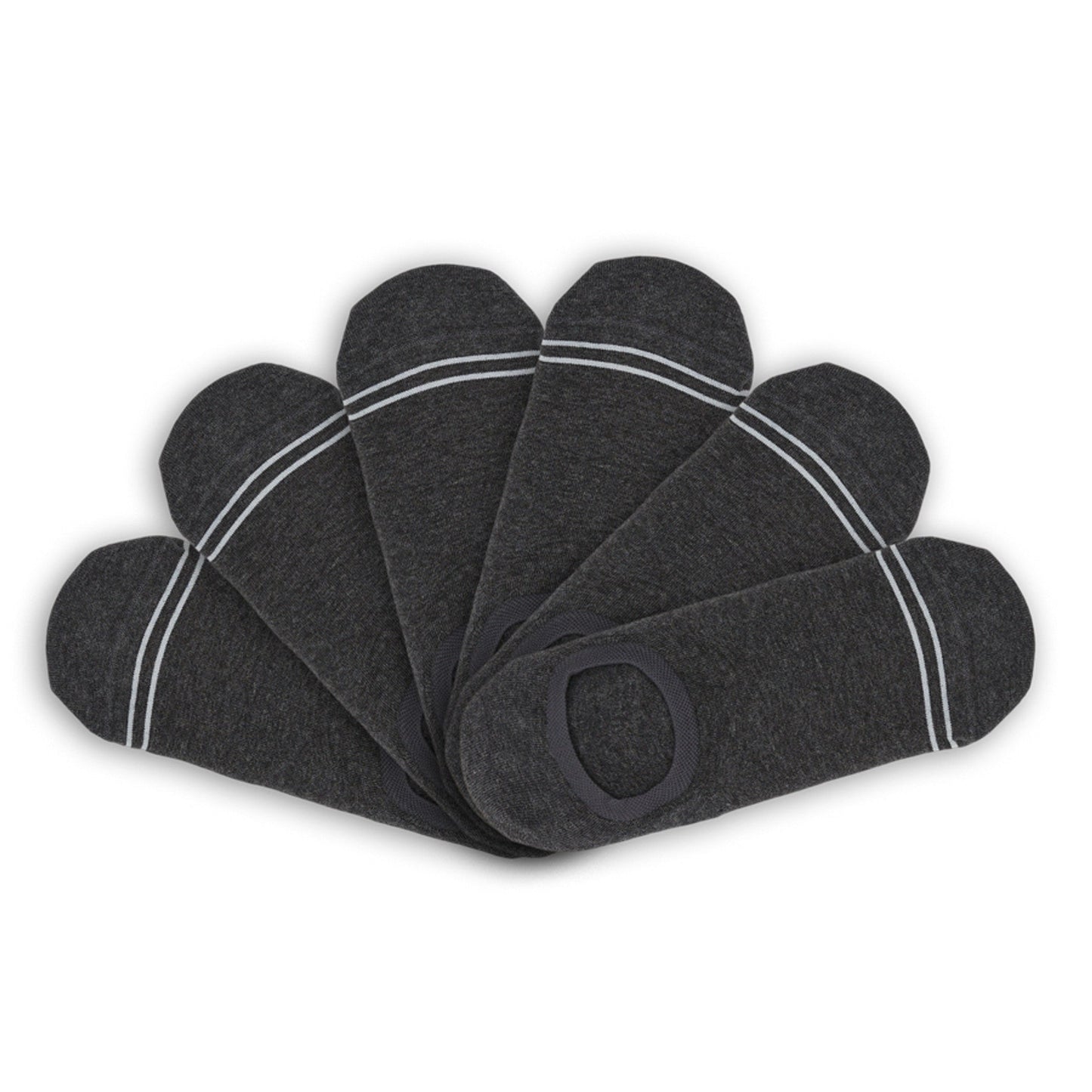 Charcoal Cotton No Show - 6 Pack DeadSoxy