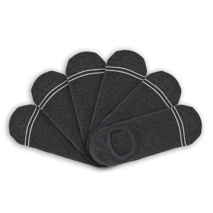 Charcoal Cotton No Show - 6 Pack DeadSoxy