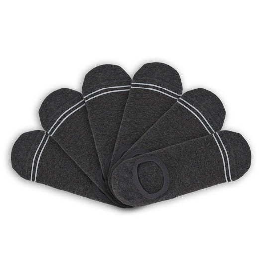 Charcoal Cotton No Show - 6 Pack DeadSoxy