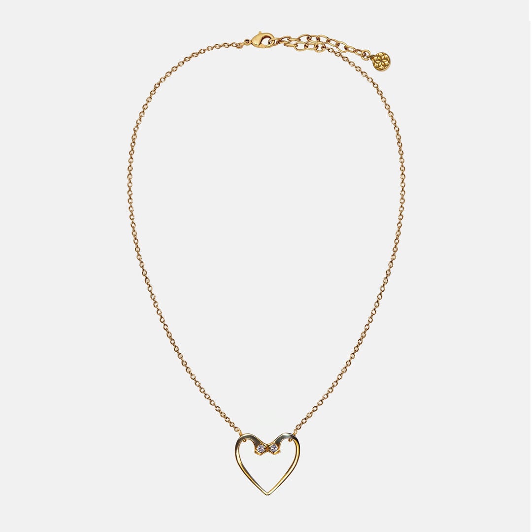 Charmed - Mossanite Equestrian Horseshoe Nail Head Necklace in Gold Urban-Equestrian