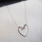 Charmed - Mossanite Equestrian Horseshoe Nail Heart Necklace in Silver Urban-Equestrian