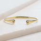 Charmed - Horseshoe Nail Moissanite Stone Bracelet in Gold Urban-Equestrian