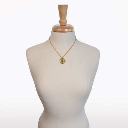 Chauncy Pave Equestrian Horseshoe Necklace in Gold Urban-Equestrian