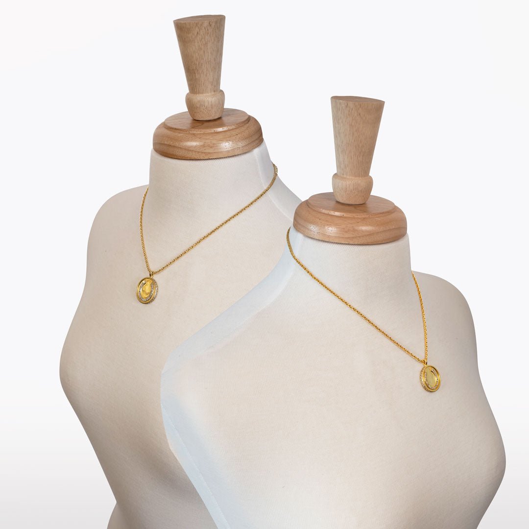 Chauncy Pave Equestrian Horseshoe Necklace in Gold Urban-Equestrian