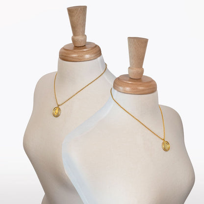 Chauncy Pave Equestrian Horseshoe Necklace in Gold Urban-Equestrian