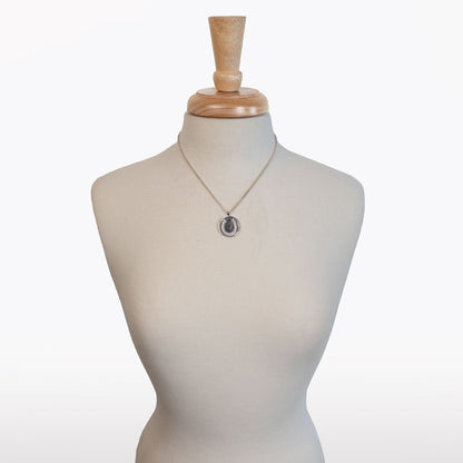 Chauncy Pave Equestrian Horseshoe Necklace in Silver Urban-Equestrian