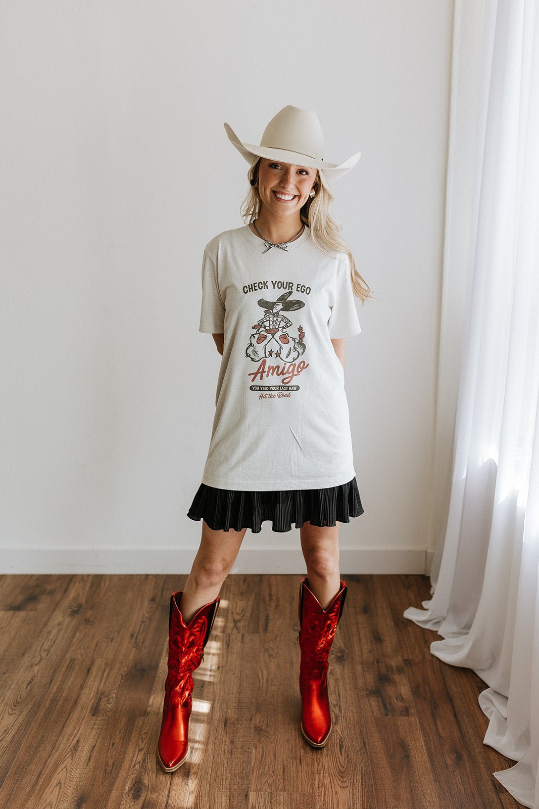 Check Your Ego Amigo Cowboy Graphic Tee Wild Junkie