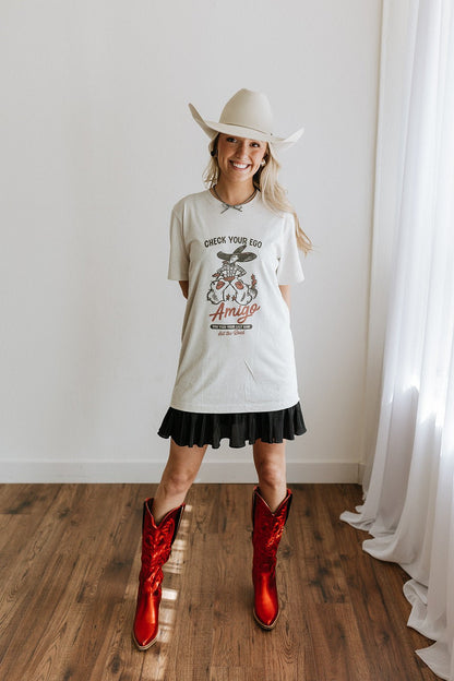 Check Your Ego Amigo Cowboy Graphic Tee Wild Junkie