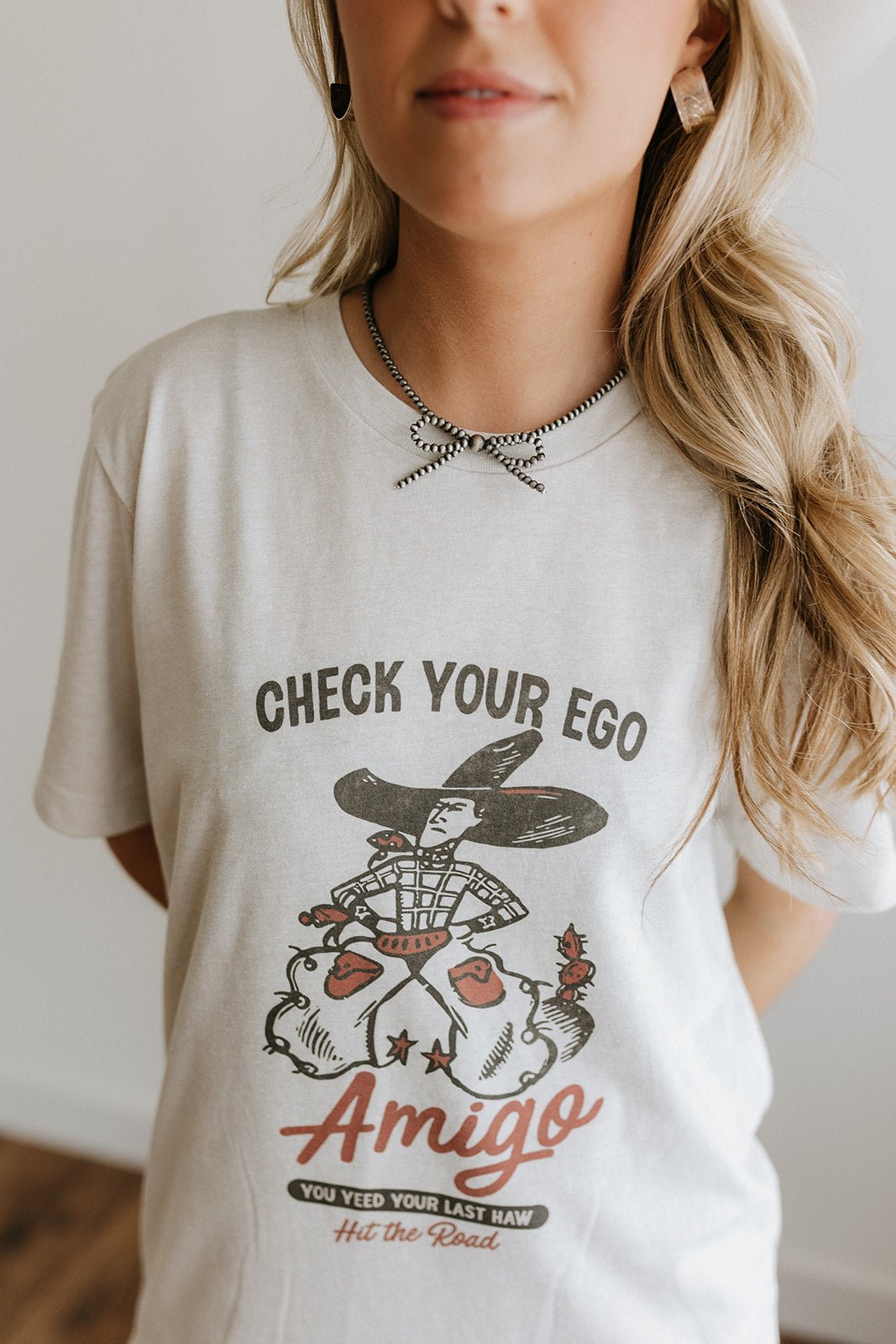 Check Your Ego Amigo Cowboy Graphic Tee Wild Junkie