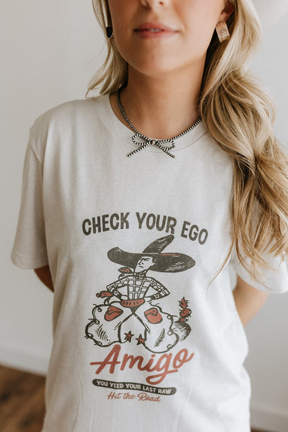 Check Your Ego Amigo Cowboy Graphic Tee Wild Junkie