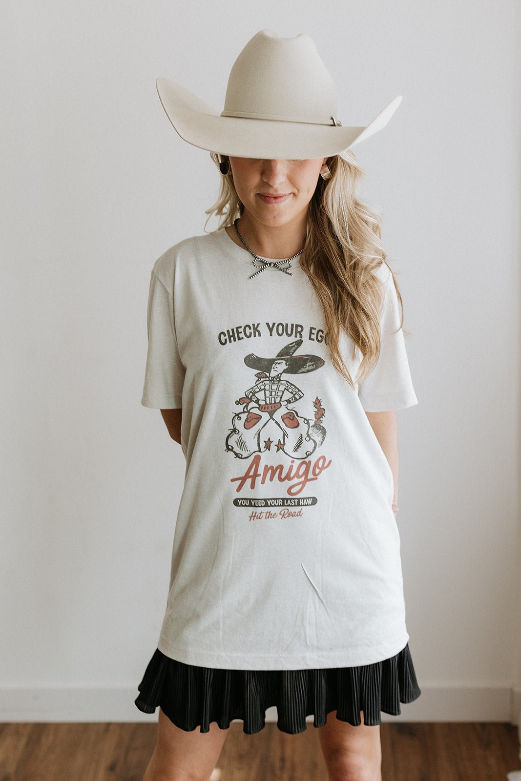 Check Your Ego Amigo Cowboy Graphic Tee Wild Junkie