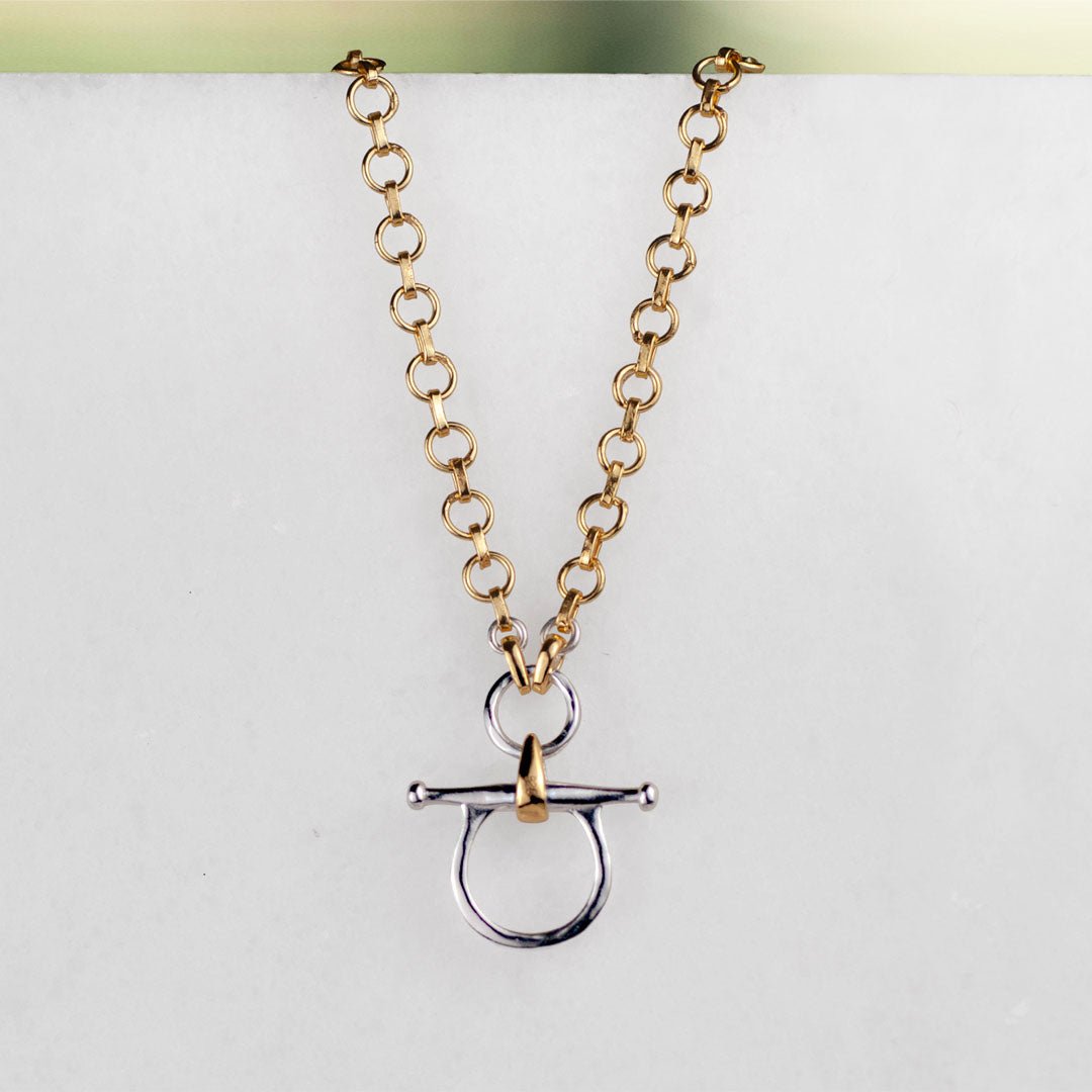Chelsea - Two Tone Equestrian Horse Bit Necklace Urban-Equestrian