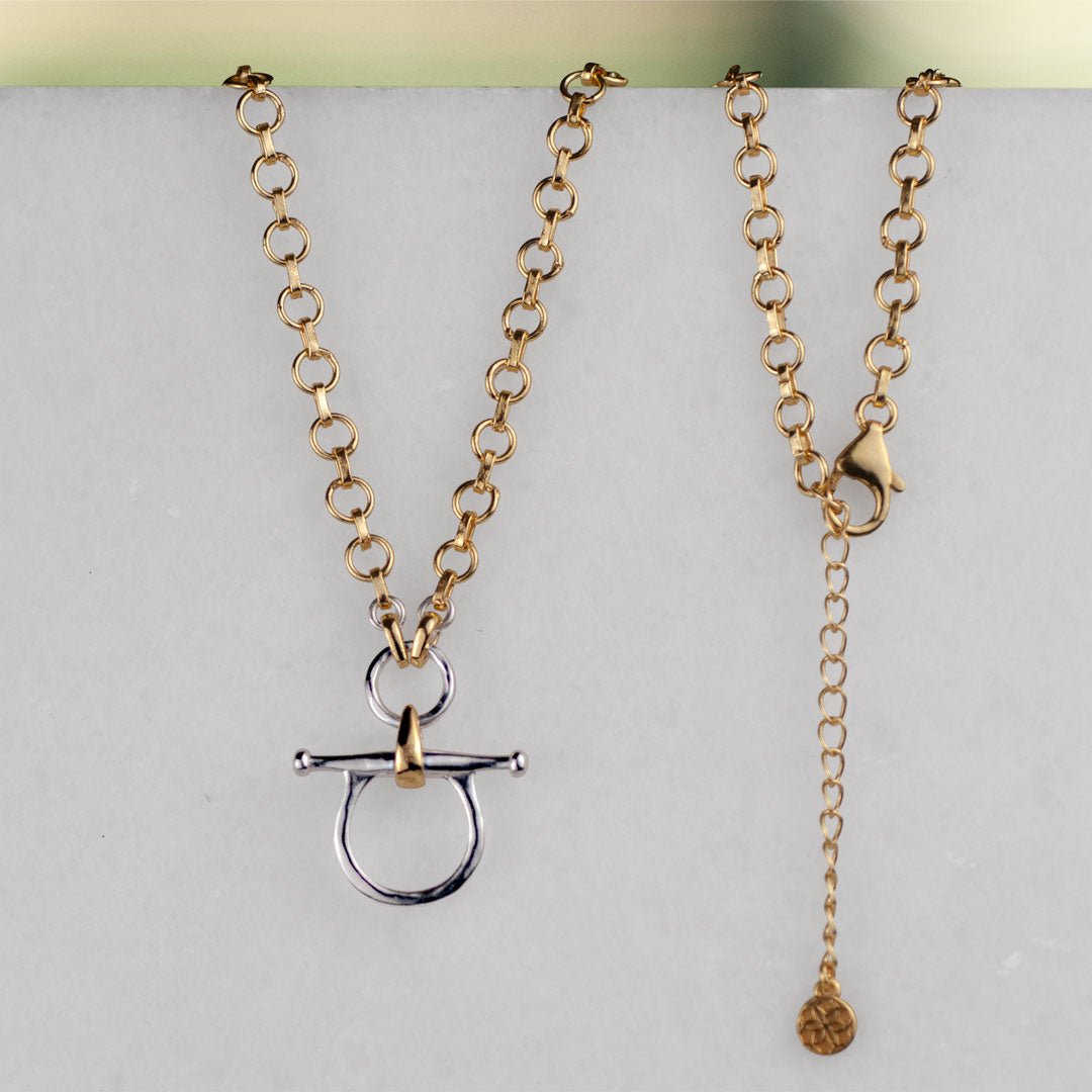 Chelsea - Two Tone Equestrian Horse Bit Necklace Urban-Equestrian