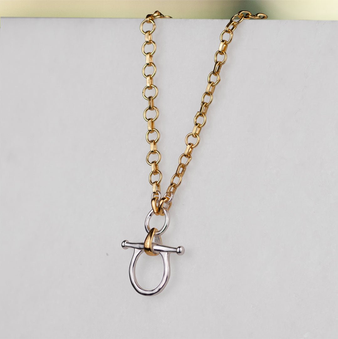Chelsea - Two Tone Equestrian Horse Bit Necklace Urban-Equestrian